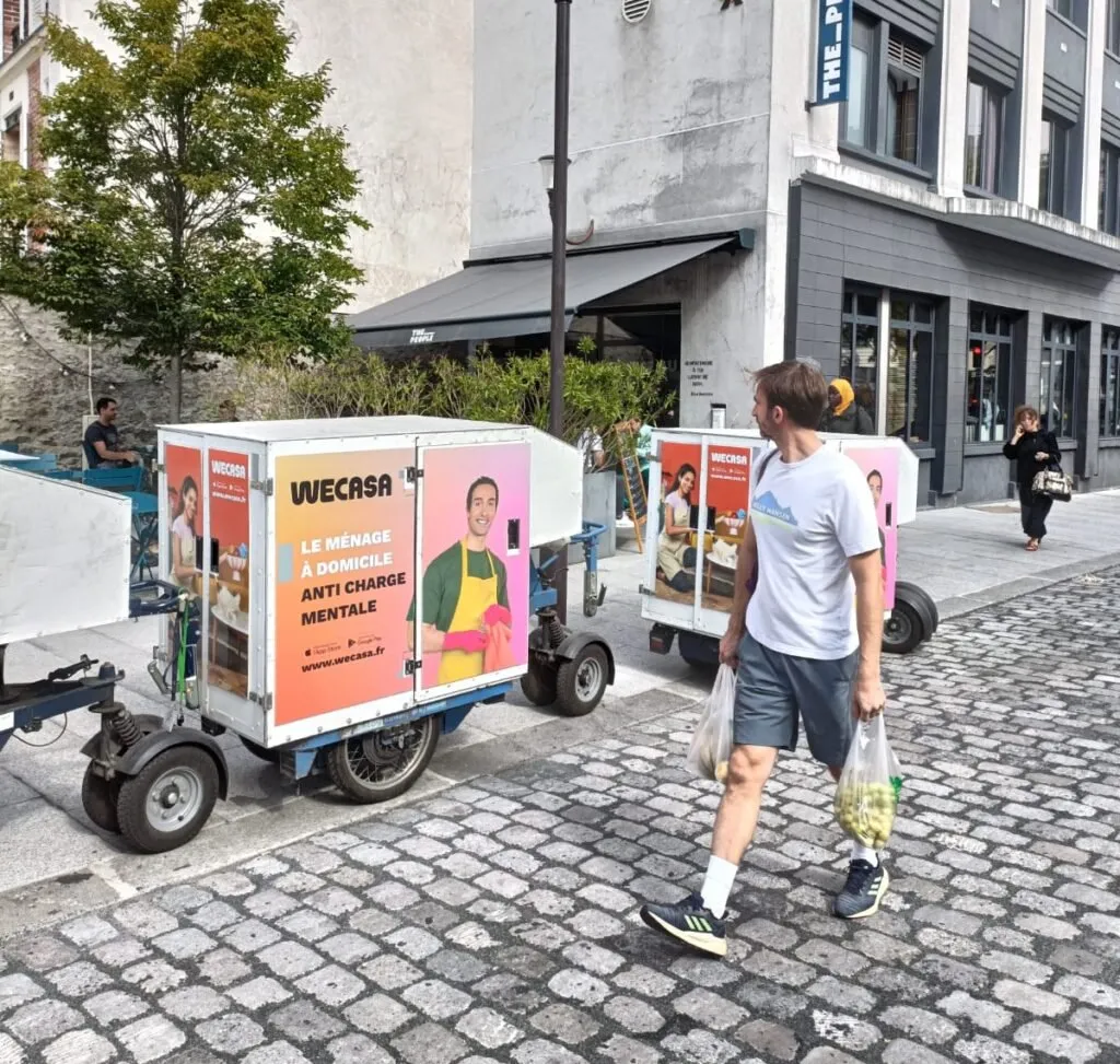 Campagne de vélos publicitaires LCDG pour Wecasa